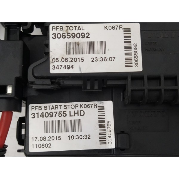 Caixa Fusíveis Start Stop Volvo S60 2.0 2016 2017 31409755