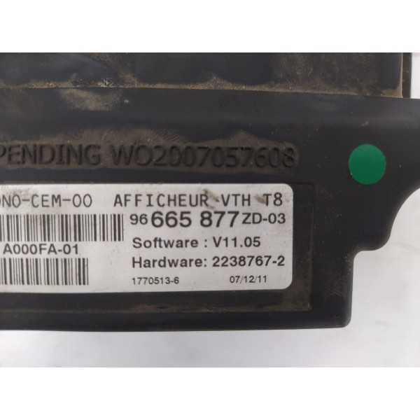 Módulo Velocímetro Digital Peugeot 3008 2012 2013 96665877