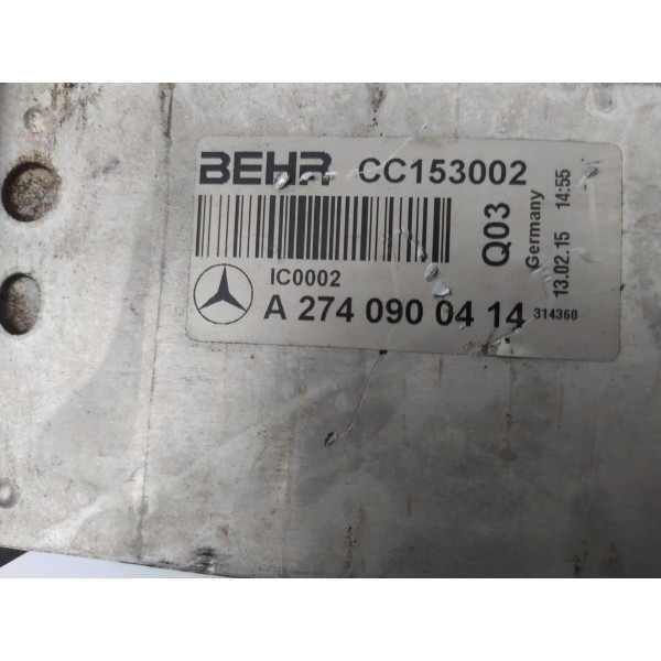 Radiador Intercooler Mercedes Benz C180 1.6 2016