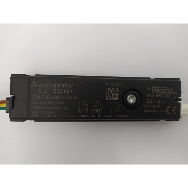 Módulo Antena Mercedes Benz Gle 43 Amg 2019 A2229055804