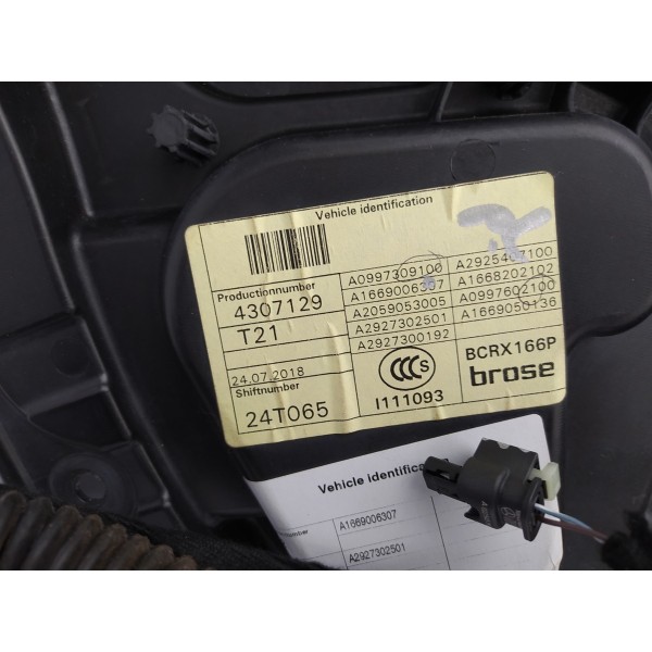 Máquina Vidro Traseira Esquerda Mercedes Benz Gle 43 2019