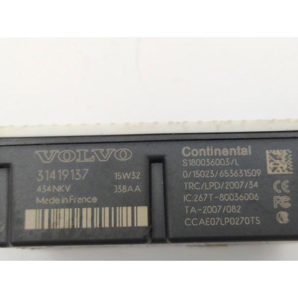 Módulo Sensor Keyless Volvo S60 2016 2017 31419137