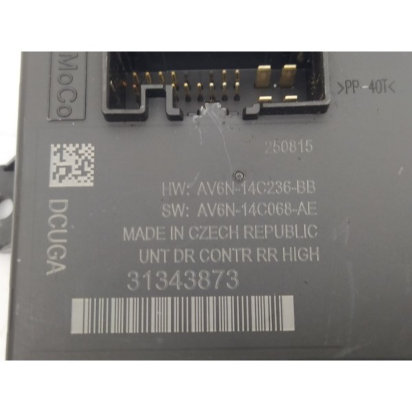 Módulo Porta Traseira Esquerda Volvo S60 2016 2017 31343873